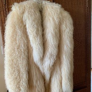Mano Swartz 3/4 Length White Lamb Coat